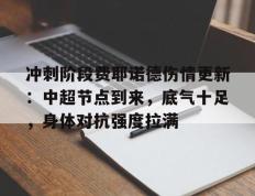 RayBet-冲刺阶段费耶诺德伤情更新：中超节点到来，底气十足，身体对抗强度拉满的简单介绍